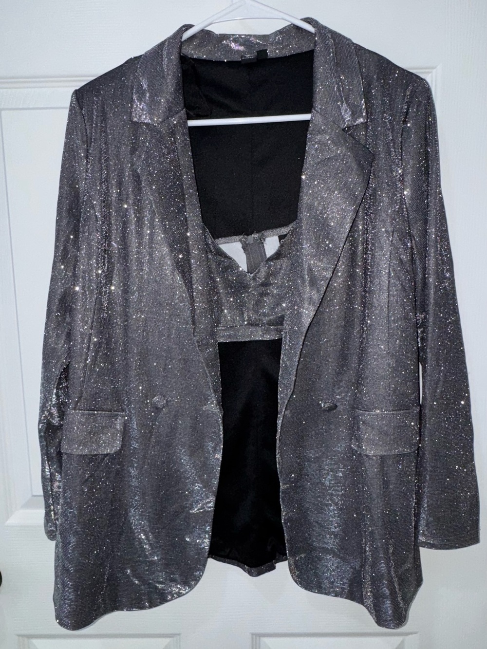 Windsor Silver Sparkle Women's Blazer Jacket